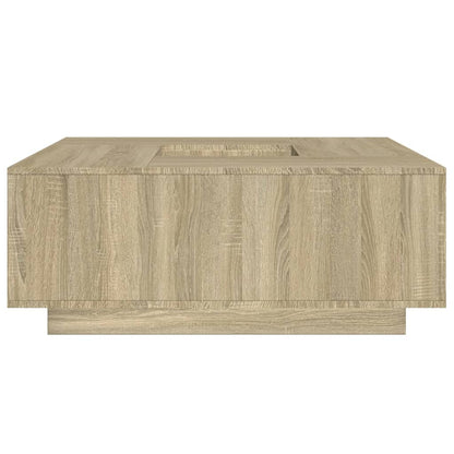 Salontafel 100x100x40 cm bewerkt hout sonoma eikenkleurig