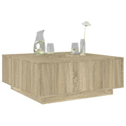 Coffee table 100x100x40 cm treated wood Sonoma oak-coloured