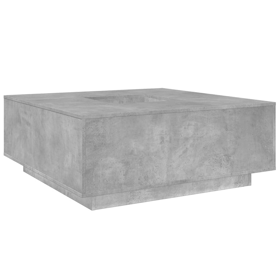 Salontafel 100X100X40 Cm Bewerkt Hout Betongrijs