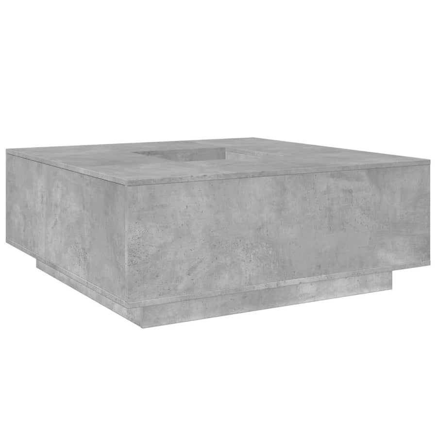 Salontafel 100X100X40 Cm Bewerkt Hout Betongrijs