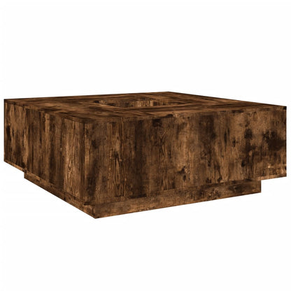 Salontafel 100X100X40 Cm Bewerkt Hout Kleurig Gerookt eiken