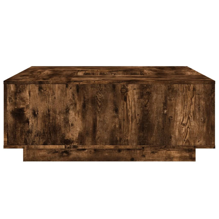 Salontafel 100X100X40 Cm Bewerkt Hout Kleurig Gerookt eiken