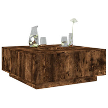 Salontafel 100X100X40 Cm Bewerkt Hout Kleurig Gerookt eiken