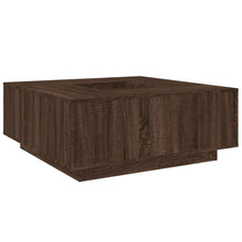 Salontafel 100x100x40 cm bewerkt hout bruin eikenkleur
