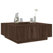Salontafel 100x100x40 cm bewerkt hout bruin