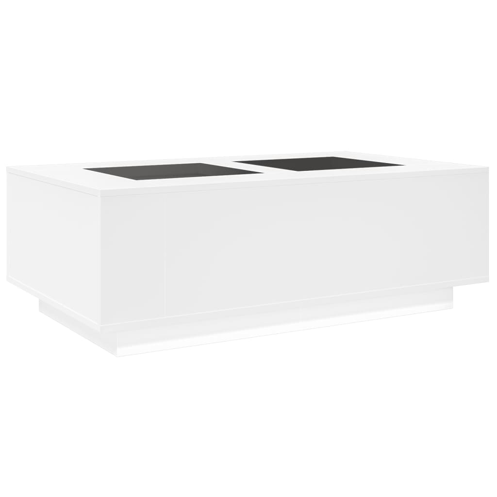 Salontafel met Infinity LED 116x69x40 cm wit