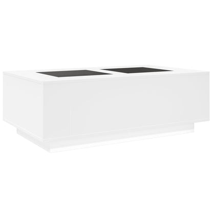 Salontafel met Infinity LED 116x69x40 cm wit