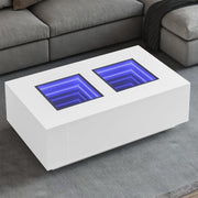 Salontafel 116x69x40 cm wit met LED
