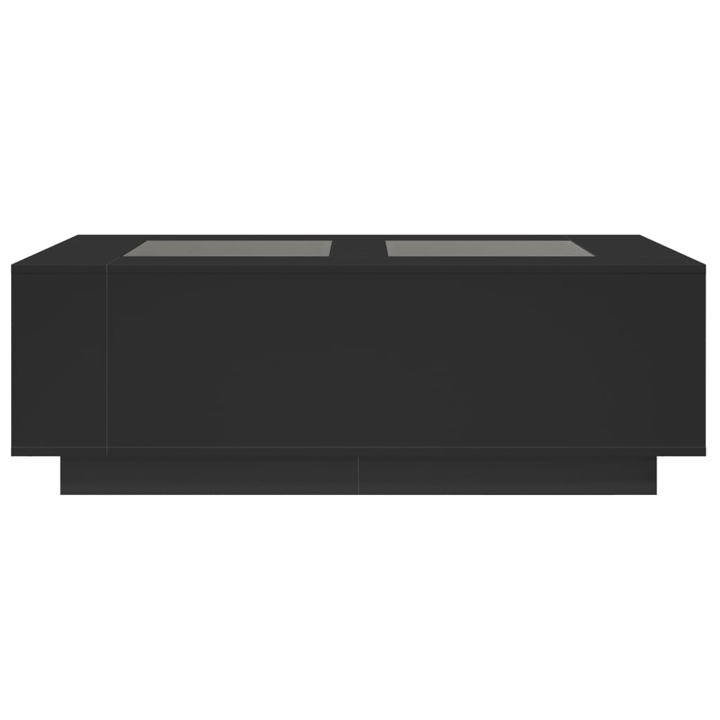 Salontafel met Infinity LED 116x69x40 cm zwart