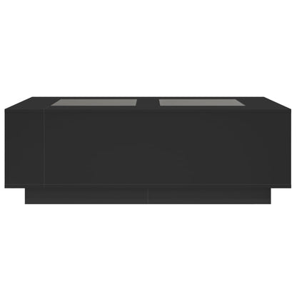 Salontafel met Infinity LED 116x69x40 cm zwart