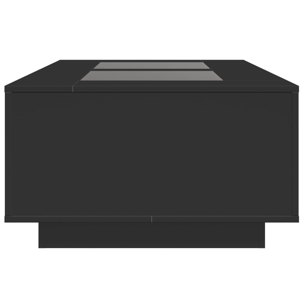 Salontafel met Infinity LED 116x69x40 cm zwart