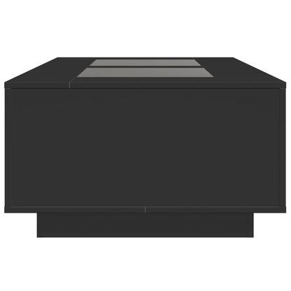 Salontafel met Infinity LED 116x69x40 cm zwart