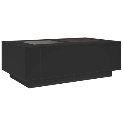 Salontafel met Infinity LED 116x69x40 cm zwart