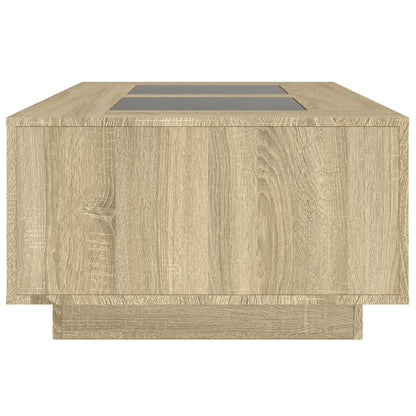 Salontafel met Infinity LED 116x69x40 cm sonoma eikenkleurig