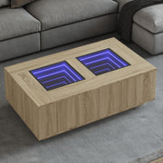 Salontafel 116x69x40 cm sonoma eiken met Infinity LED