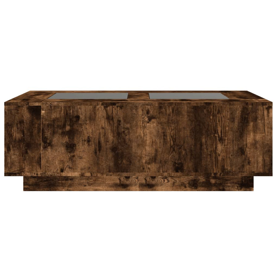 Salontafel met Infinity LED 116x69x40 cm gerookt eikenkleurig