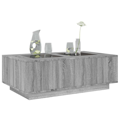 Salontafel met Infinity LED 116x69x40 cm grijs sonoma eiken