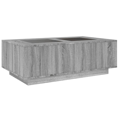 Salontafel met Infinity LED 116x69x40 cm grijs sonoma eiken