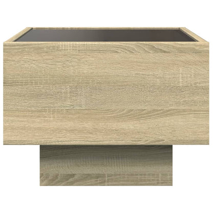 Nachtkastje met Infinity LED 40x40x30 cm sonoma eikenkleurig