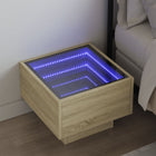 Nachtkastje 40x40x30 cm sonoma eiken met LED