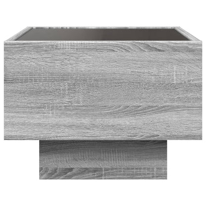 Nachtkastje met Infinity LED 40x40x30 cm grijs sonoma eiken