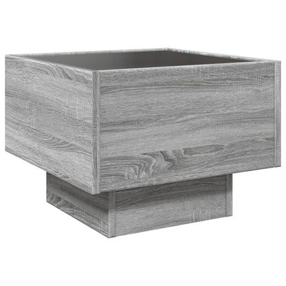 Nachtkastje met Infinity LED 40x40x30 cm grijs sonoma eiken