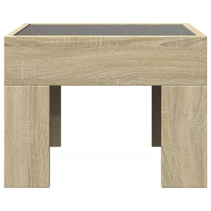 Nachtkastje met Infinity LED 40x40x30 cm sonoma eikenkleurig