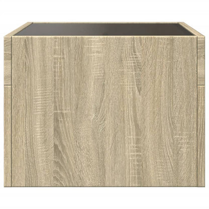 Nachtkastje met Infinity LED 40x40x30 cm sonoma eikenkleurig