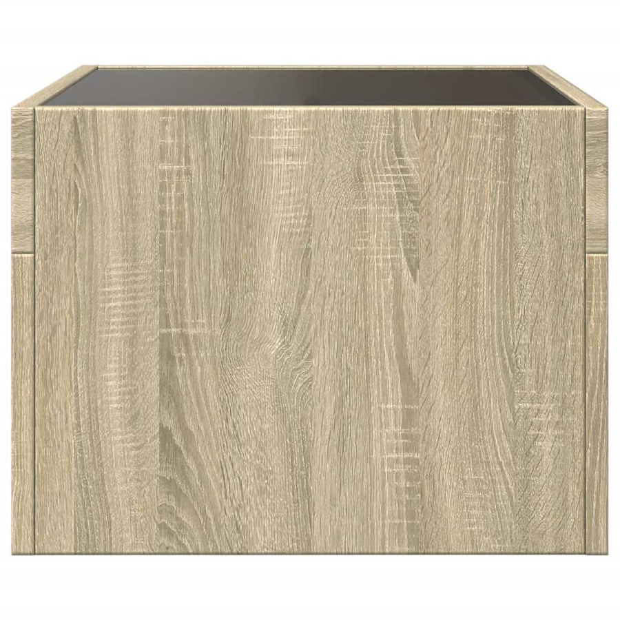 Nachtkastje met Infinity LED 40x40x30 cm sonoma eikenkleurig