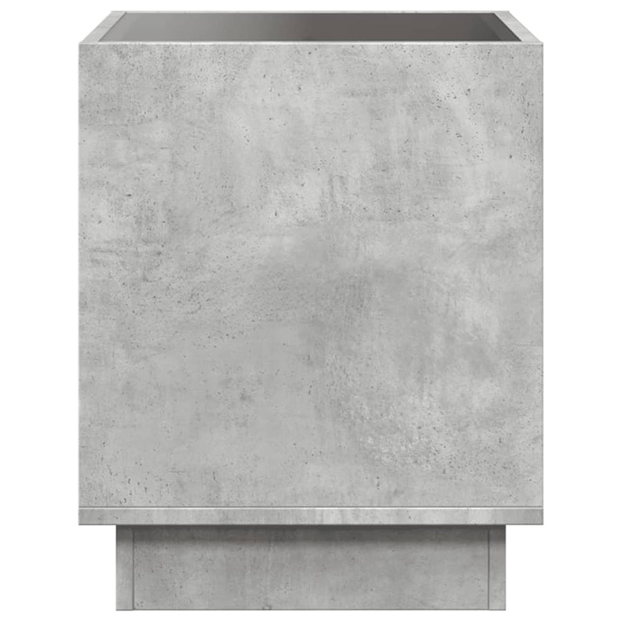 Nachtkastje met Infinity LED 40x40x50 cm betongrijs