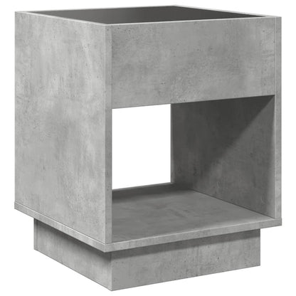 Nachtkastje met Infinity LED 40x40x50 cm betongrijs