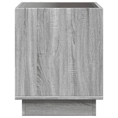 Nachtkastje met Infinity LED 40x40x50 cm grijs sonoma eiken