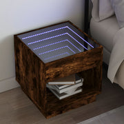 Nachtkastje 50x50x50 cm gerookt eiken Infinity LED
