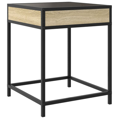 Nachtkastje met Infinity LED 40x40x51 cm sonoma eikenkleurig