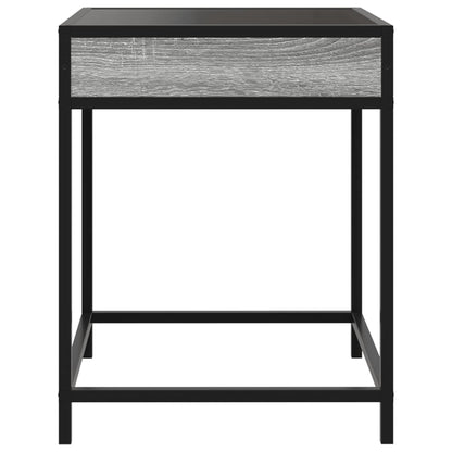 Nachtkastje met Infinity LED 40x40x51 cm grijs sonoma eiken