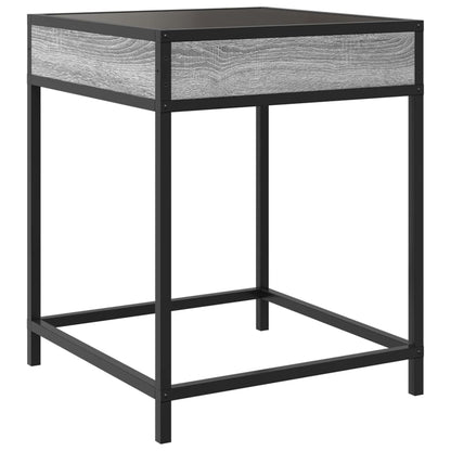 Nachtkastje met Infinity LED 40x40x51 cm grijs sonoma eiken