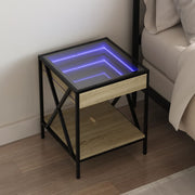 Nachtkastje 40x40x49 cm sonoma eiken LED