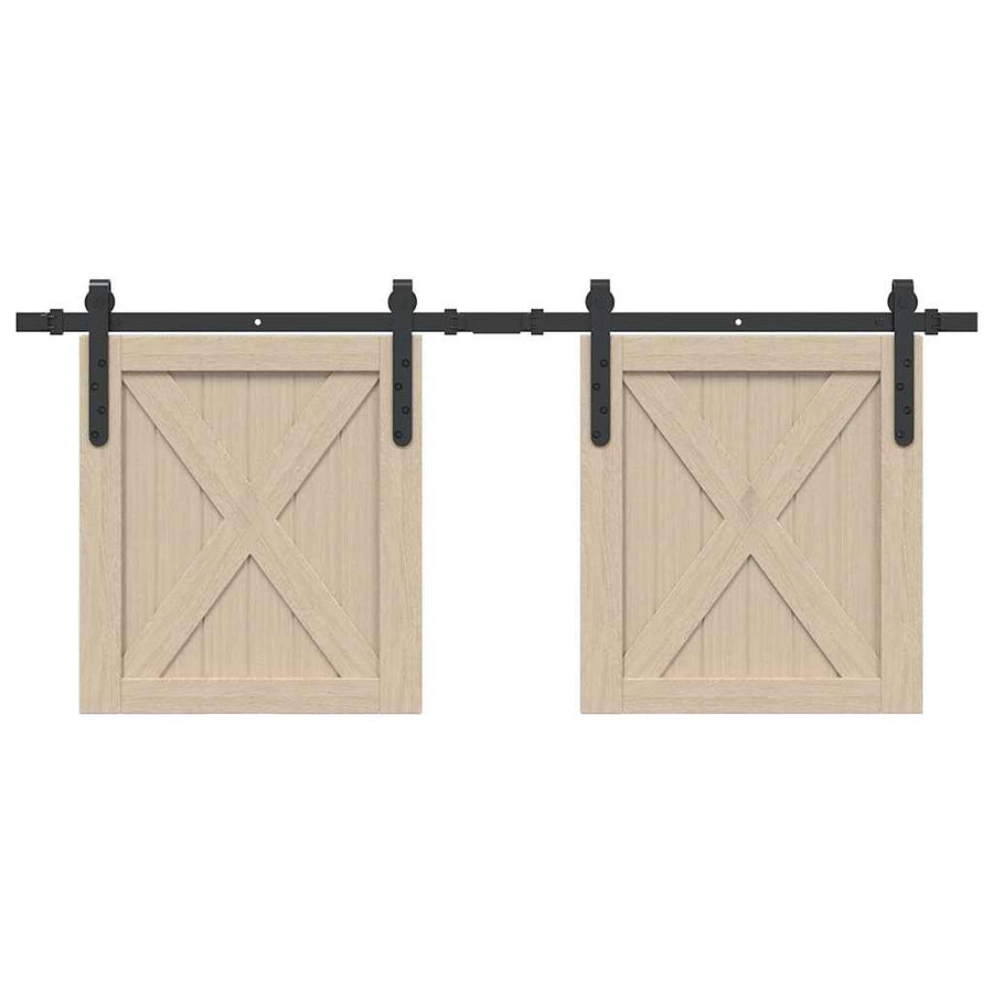 Ophangset voor schuifdeur 122 cm koolstofstaal
