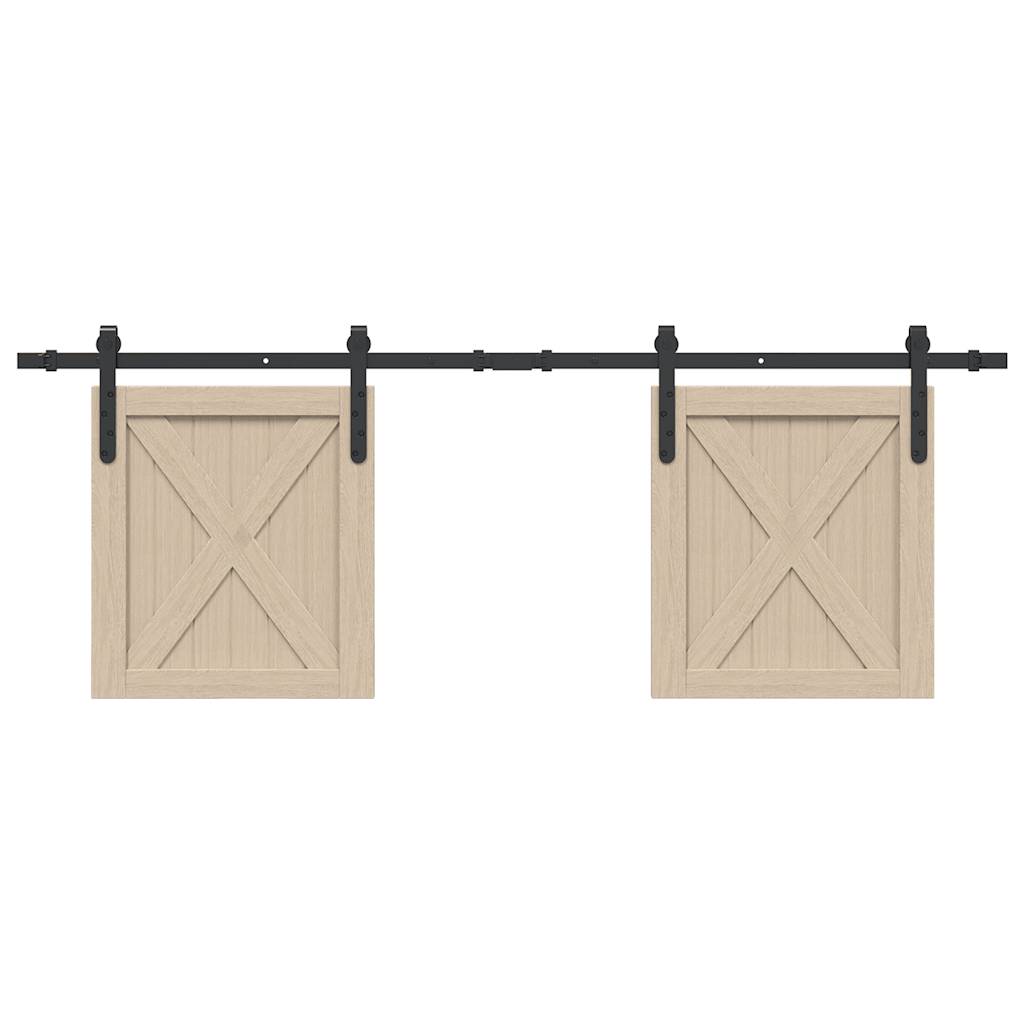 Ophangset voor schuifdeur 152,5 cm koolstofstaal