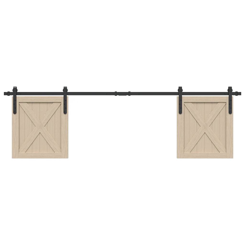 Ophangset voor schuifdeur 183 cm koolstofstaal