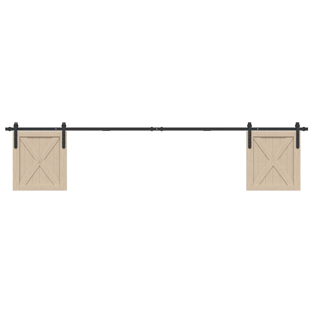 Ophangset voor schuifdeur 244 cm koolstofstaal