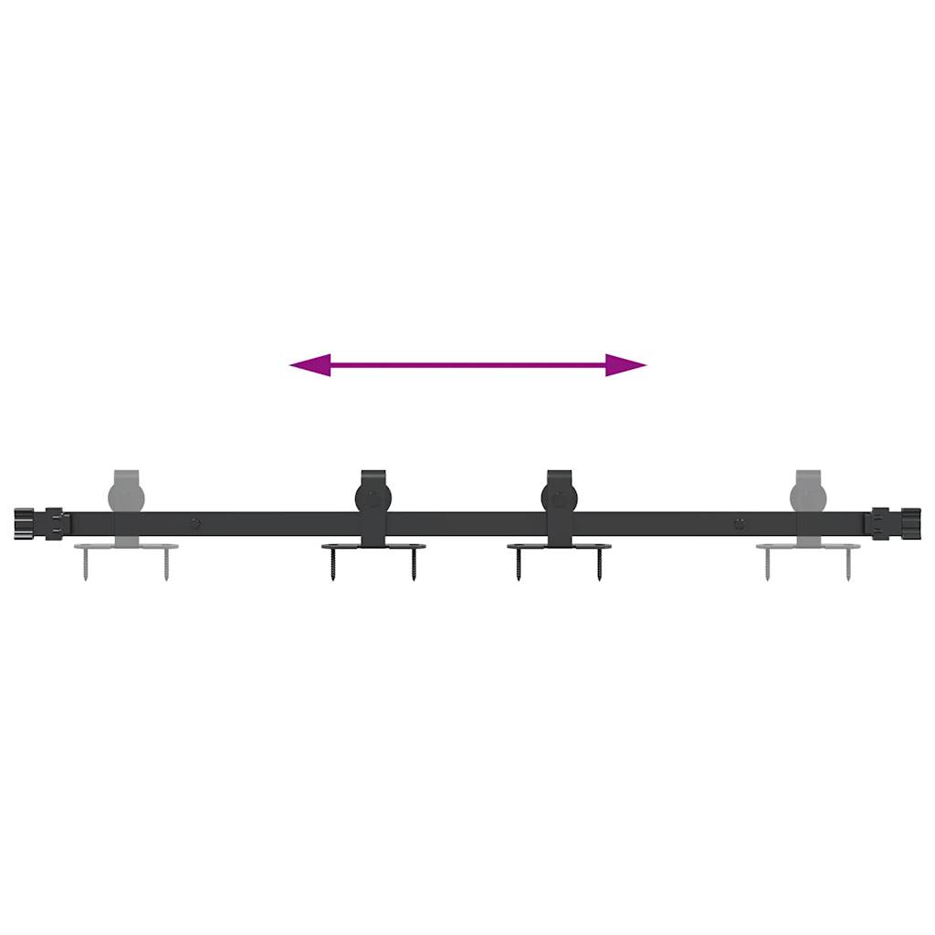 Ophangset voor schuifdeur 91,5 cm koolstofstaal