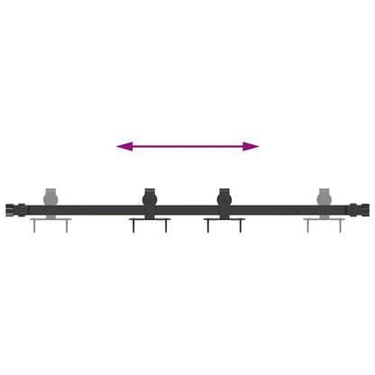 Ophangset voor schuifdeur 91,5 cm koolstofstaal