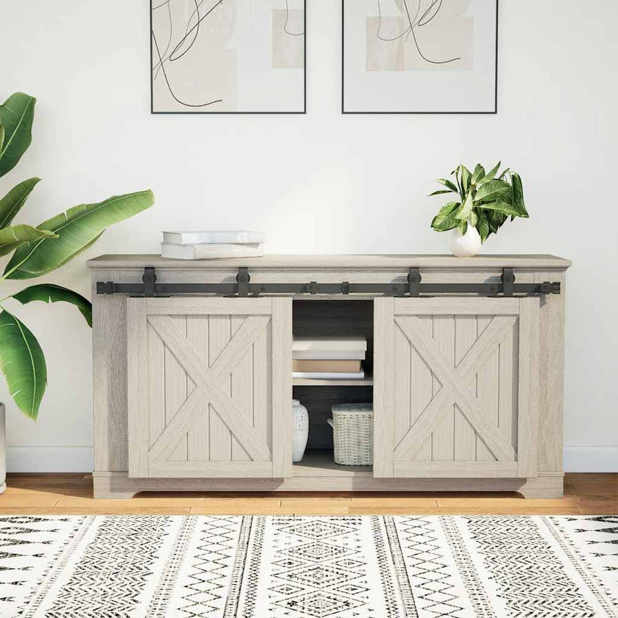 Ophangset voor schuifdeur 122 cm koolstofstaal