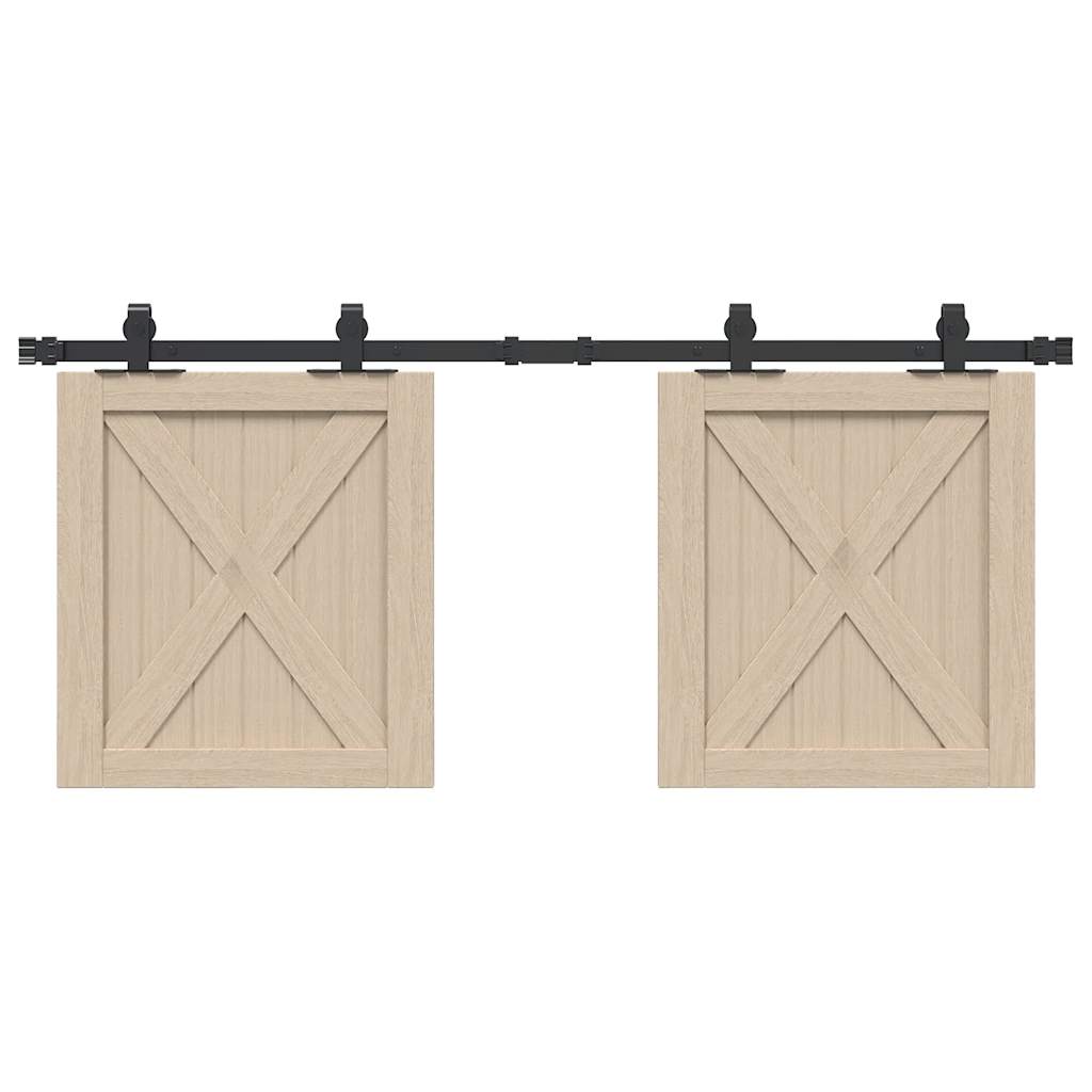 Ophangset voor schuifdeur 122 cm koolstofstaal
