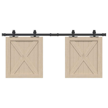 Ophangset voor schuifdeur 122 cm koolstofstaal