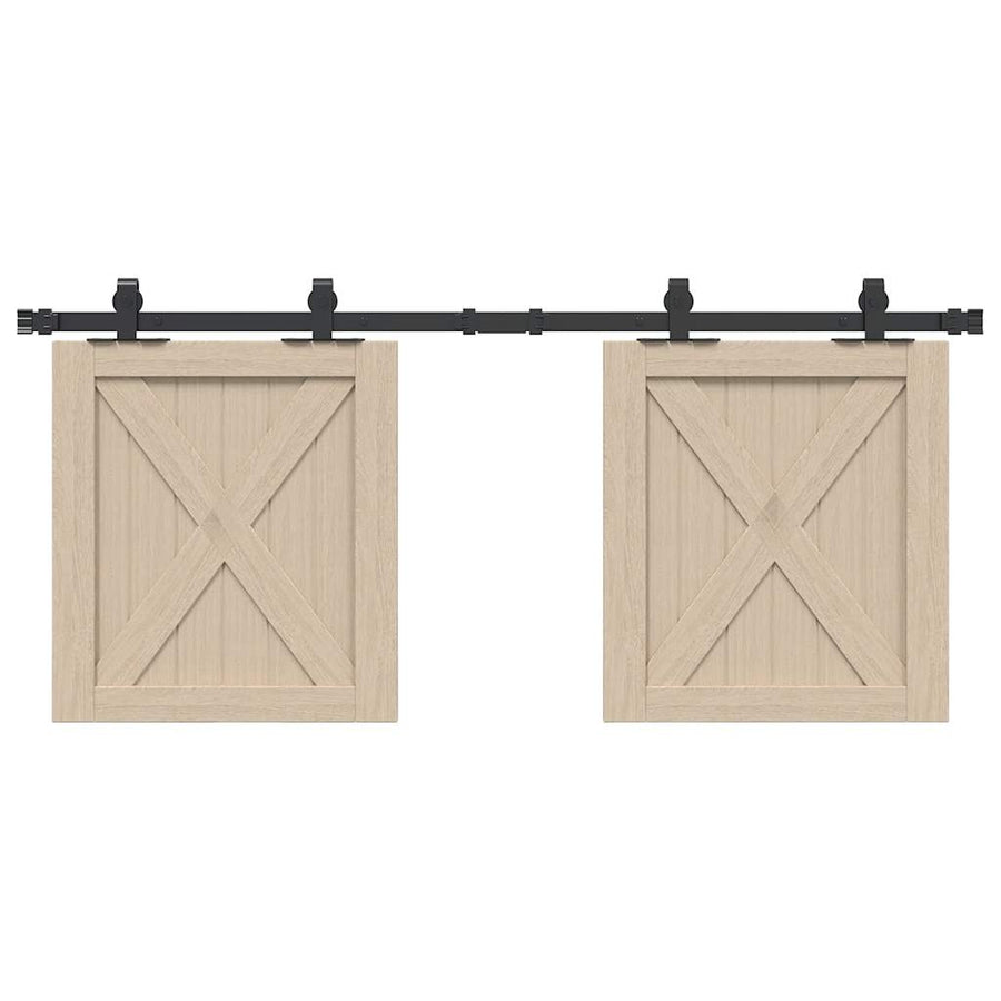 Ophangset voor schuifdeur 122 cm koolstofstaal