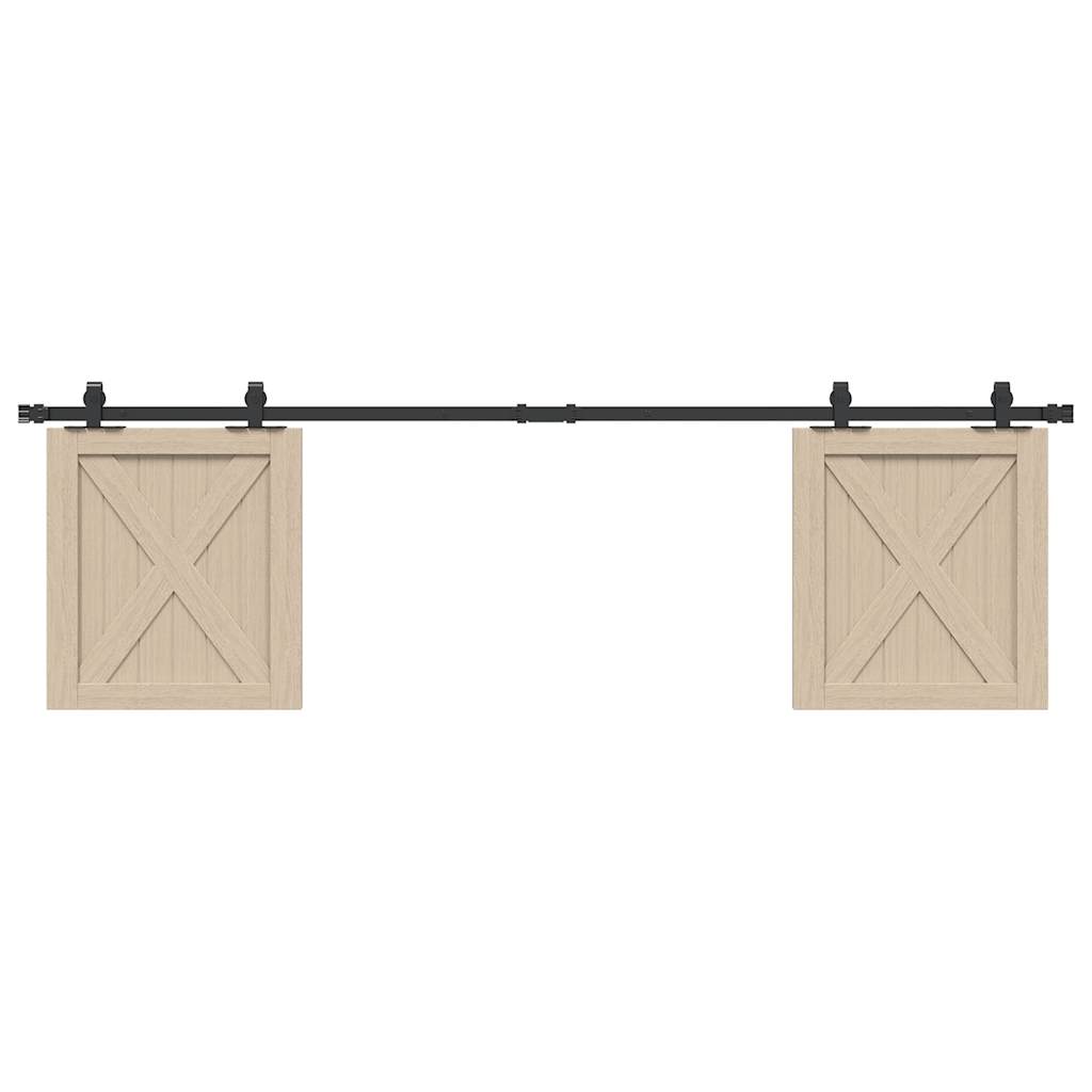 Ophangset voor schuifdeur 183 cm koolstofstaal