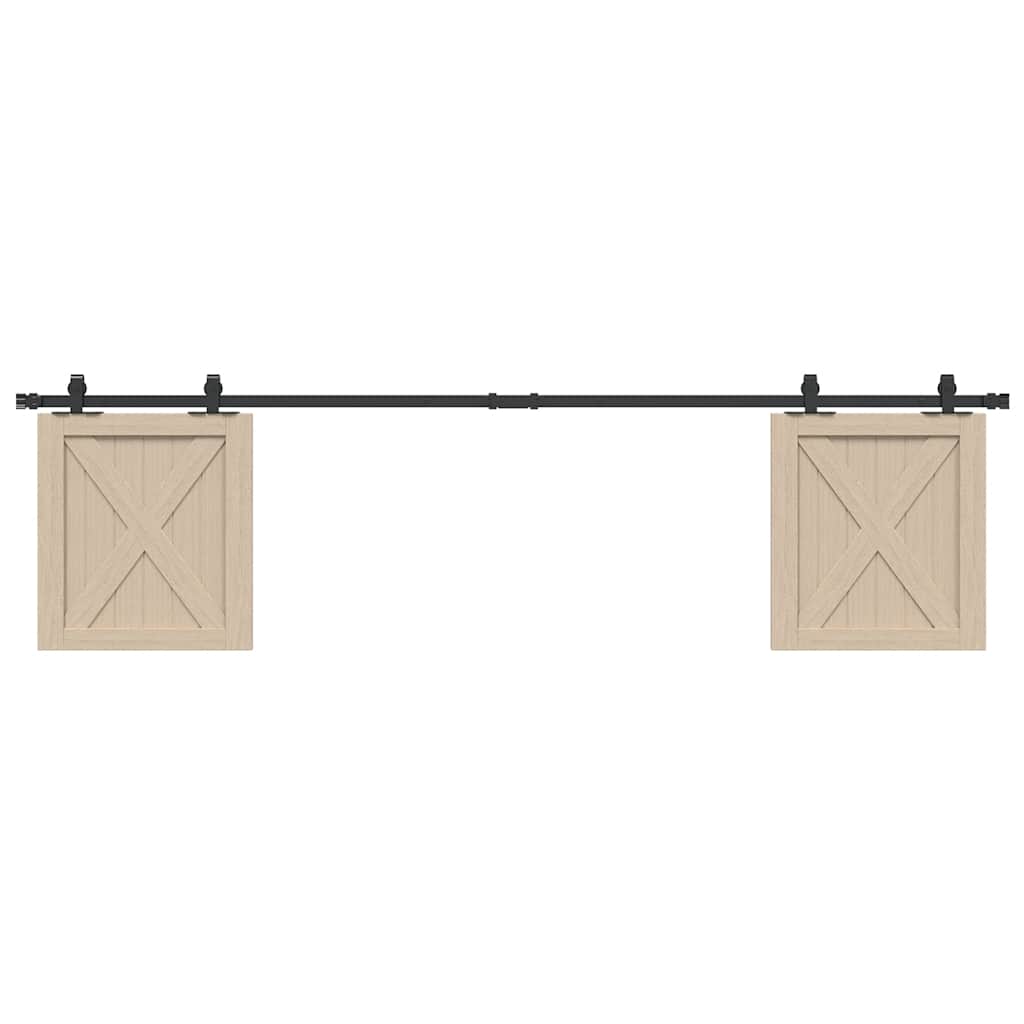 Ophangset voor schuifdeur 200 cm koolstofstaal