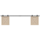 Schuifdeur ophangset 213 cm koolstofstaal zwart